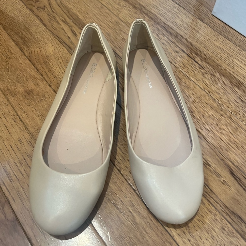 BCBG Nude Flats - size 8